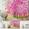 Designart - Cherrry Blossom Lane - Farmhouse Canvas Wall Art Print